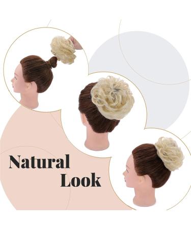 Silk-Co Hair Part with Rubber Band - Wavy Soft Dutt Hair Extensions for Messy Bun Updos - 45g Bleach Blonde Thickening Hair - Buy Online on GoSupps.com