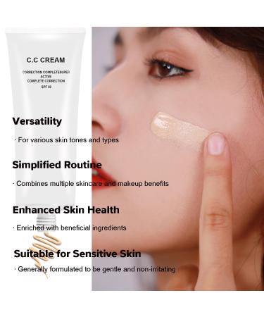 2Pcs CC Cream Skin Tone Adjusting with SPF 50 Complete Correction Active Formula 30ml (Natural 2Pcs) Natural-2Pcs - Buy Online on GoSupps.com
