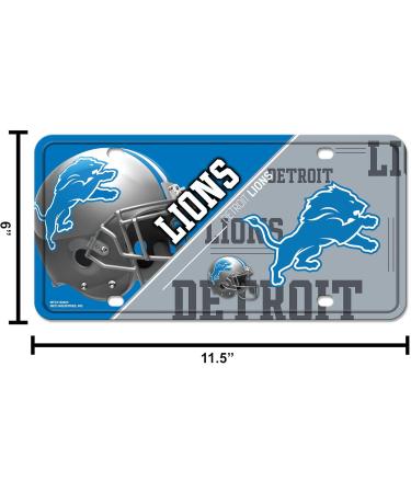 Shop Rico Industries NFL Detroit Lions Unisex License Plate - Official Metal Team Color | Perfect for Fans! - Buy Online on GoSupps.com