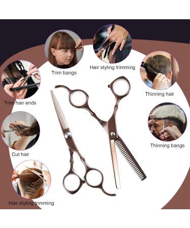 Professional 6.7 Hairdresser Scissors Set - Sharp Stainless Steel Cutting Scissors for Hair & Pet Care | Effy Scissors for Beginners | Includes Protective Cover - Buy Online on GoSupps.com