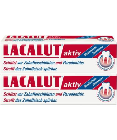 Lacalut active toothpaste 100ml toothpaste immediately noticeable tightening and consolidation of the gums effective dental care & gum care 2 x 100ml - Buy Online on GoSupps.com