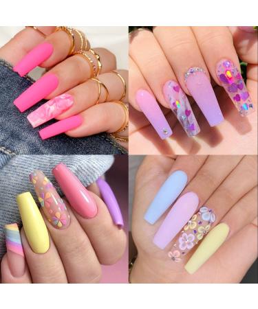 UNA GELLA XXL Square Fake Nails - 240pcs Pre-file Long Gel Nail Tips - Clear Tapered Matte Press On Nails - Buy Online on GoSupps.com