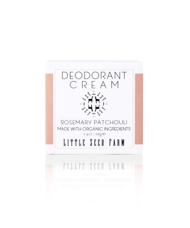 Little Seed Farm All Natural Deodorant Cream Aluminum Free Deodorant for Women or Men 2.4 Ounce - Rosemary Patchouli + Applicators Bundle - Buy Online on GoSupps.com