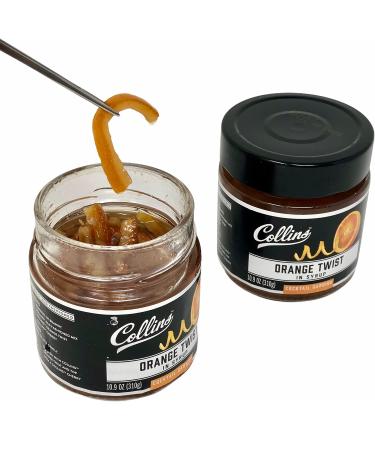 Collins Orange Twist in Syrup Bundle with Stainless-Steel Tweezer - Perfect for Cocktails & Desserts - Buy Online on GoSupps.com