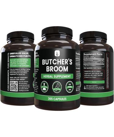 Pure Original Ingredients Butcher's Broom (365 Capsules) No Magnesium or Rice Fillers Always Pure Lab Verified 365 Count (Pack of 1) - Buy Online on GoSupps.com