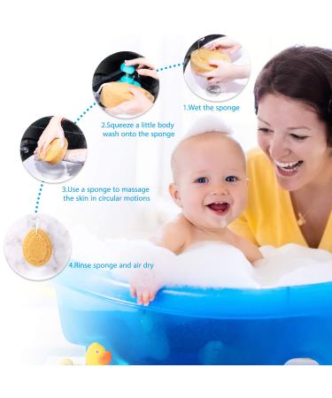 Boao 6-Piece Foam Body Sponge Set - Soft Exfoliating Shower & Bath Scrubber for Adults | Perfect Body Cleansing Supplies - 5.5 Inch - Buy Online on GoSupps.com