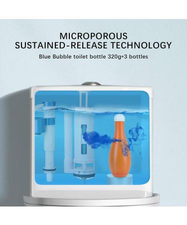 Blue Bubble Toilet Cleaner Bottled Automatic Long-lasting Toilet Cleaner Scrubbing Foam Toilet Cleaner Suitable for Water Tanks to Prevent Scale 2pcs - Buy Online on GoSupps.com