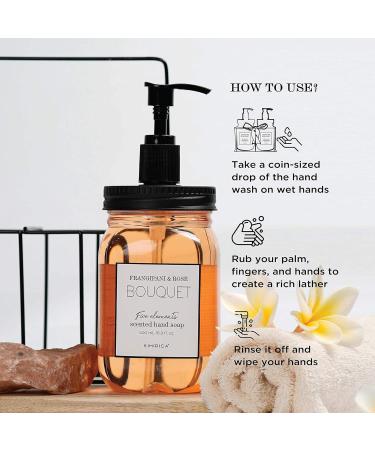 Bouquet Luxury Scented Hand Wash | With Goodness of Frangipani and Rose | Skincare Moisturizing| Antibacterial Formula | 100% Vegan & Paraben Free | 500ml - Buy Online on GoSupps.com