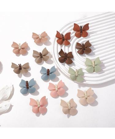 Set Of 8 Pairs Colorful PU Leather Butterfly Hair Clips Fun & Playful Butterfly Hair Clips Long Lasting For Children Toddler Hair Clips - Buy Online on GoSupps.com