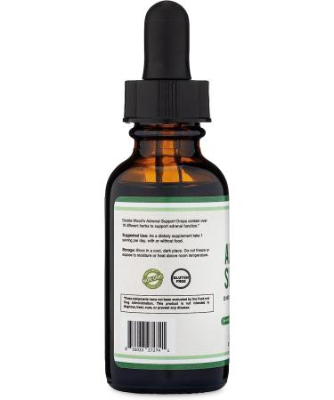 Organic Adrenal Support Liquid Drops - 10 Adaptogens for Adrenal Fatigue - Cortisol Manager & Stress Relief - 1 Month Supply - Double Wood - Buy Online on GoSupps.com