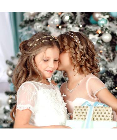 WLLHYF 2 Pieces Star Headbands for Women Girls Star Rhinestone Hair Hoop Pearl Headwear Wedding Headpiece for Bride Hair Bands Accessories (double layer gold/double layer silver) - Buy Online on GoSupps.com