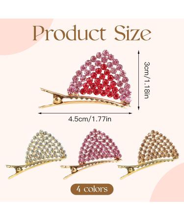 DAZAIGE 4 Pairs Rhinestone Cat Ear Hair Clips - Sparkly Hair Barrettes for Women and Girls - Buy Online on GoSupps.com