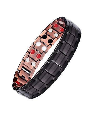 HZX Men Copper Magnetic Therapy Bracelet Pain Relief for Arthritis and Carpal Tunnel Improve The Body s Physiological Magnetic Field Eliminate Fatigue Gift