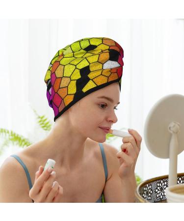 Colorful Tie Dye Microfiber Hair Towel - Super Absorbent & Quick Dry Coral Velvet Wrap for Long Curly Thick Hair - Perfect for Women - Buy Online on GoSupps.com