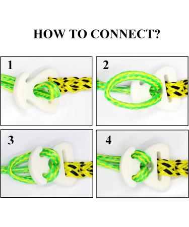 2pc Towable Tow Rope Quick Connect - Ideal for Water Sports Tubing, Jet Ski, Boat Tubes - Easy Attachment for Wakeboarding, Waverunner - Water Sports Accessory - Buy Online on GoSupps.com