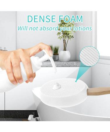 LFJ Long Handle Body Lotion Applicator for Back - Sunscreen & Shower Skin Care Tool with 4 Replaceable Pads for Men and Women - Buy Online on GoSupps.com