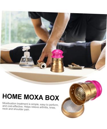 Homsfou Moxibustion Box Set - 2 Mini MoXA Pot Holders & Gear Holder - Copper Moxa Cone Holders - Ideal Moxibustion Device for Body Relief - Buy Online on GoSupps.com