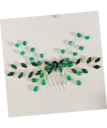 WOFASHPURET Wedding Headpiece Hair Accessories for Bride Hair Accessories for Girls Girl Hair Accessories Decorative Hair Combs Headpiece for Bride Hair Rhinestones Simple Miss Crystal Emerald - Buy Online on GoSupps.com