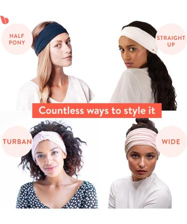 BLOM Original Boho Headbands for Women - 2-Pack Non Slip Knotted Headband - Made in Bali - Multistyle Elastic Head Wrap for Running, Yoga & Fashion - Buy Online on GoSupps.com