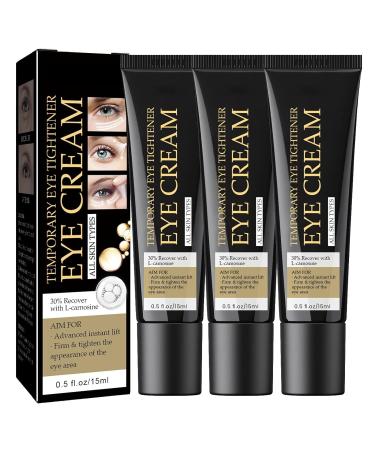 3PCS Noticeablem Eye Cream Noticeablem Instant Eye Cream Temporary Eye Tightener Eye Cream Firm That Delicate Skin Under Your Eyes Temporary Eye Firming Cream - Best Tightening Sagging Skin