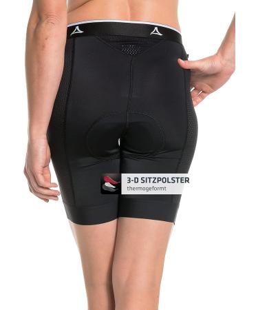 Sch ffel Women's Skin Pants 8h L - Breathable Stretch Bike Underpants with Bacteriostatic Silver Nitrate Treatment Body Mapping Size 46 Black | Ultimate Comfort for Cycling - Buy Online on GoSupps.com