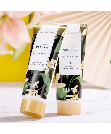 Spa Luxetique Vanilla Bath Gift Set - Women's Spa Basket with Bubble Bath, Bath Bombs, Body Lotion & More - Perfect Birthday Gift - Buy Online on GoSupps.com