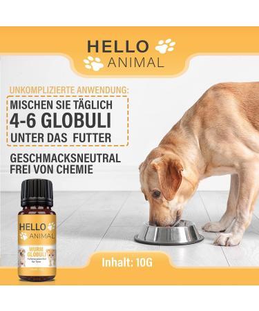 Helloanimal Wurm Globules - Natural Worm Treatment for Cats Dogs Rabbits & Poultry | Prevention & Relief from Intestinal Infestation - Buy Online on GoSupps.com