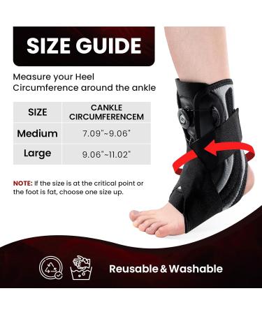 Welnove Ankle Brace - Maximum Metal Support for Men & Women | Prevent Sprained Ankles | Stabilizing for Running Basketball Volleyball | Large Black - Buy Online on GoSupps.com