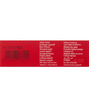 Pupa Milano Miss Milano Lipstick - Ultra Pigmented Nourishing Formula - Crystal-Effect 403 Paradise - 0.071 OZ - Buy Online on GoSupps.com