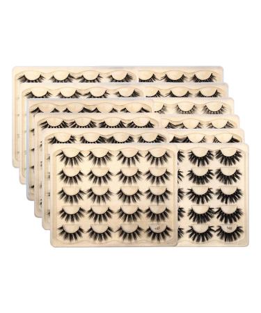 UAMOU 50/100/300pairs Natural Mink Eyelashes Faux 3d Mink lashes Strip Thick Dramatic False Eyelashes Extension Makeup Cils Cheerfully (Color : MIX STYLE Size : 30 boxes)