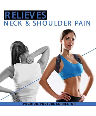 Adjustable Posture Corrector for Men and Women | Clavicle Support Brace for Upper Back | Pain Relief from Neck, Back & Shoulder | Green Box - One Size - Buy Online on GoSupps.com