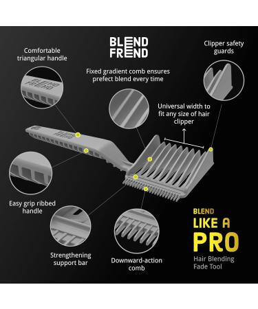 BLEND FREND Original Grade 1(3mm) UK-Made Fade Comb for Hair Blending - Barber Quality at Home | Compatible with Hair Clippers, Men Trimmer | Barber Accessories - Buy Online on GoSupps.com