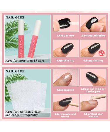 360Pcs Glossy Short Press on Nails - White Oval Acrylic Fake Nails for Women & Girls with Glue & Jelly Tabs - Buy Online on GoSupps.com