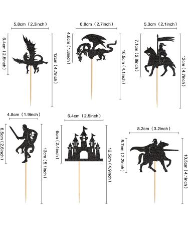 24 Pieces Dragon Theme Cupcake Toppers - Mythical Cake Decorations for Weddings Birthdays & Parties - Buy Online on GoSupps.com