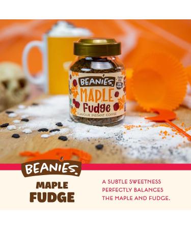 Beanies Flavoured Instant Coffee Jars: 6 x Maple Fudge (6 x 50g) - Buy Online on GoSupps.com