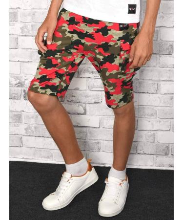 Shop BEZLIT Boys Red Camouflage Cargo Shorts 30079 (Size 128-134) - Stylish & Durable International Shipping Available - Buy Online on GoSupps.com