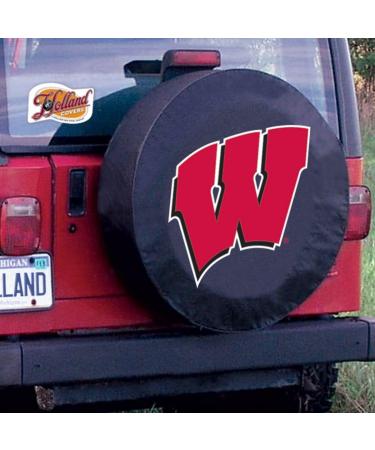 NCAA Wisconsin Badgers Tire Cover Black - 32.25 x 12 inches - Buy Online on GoSupps.com
