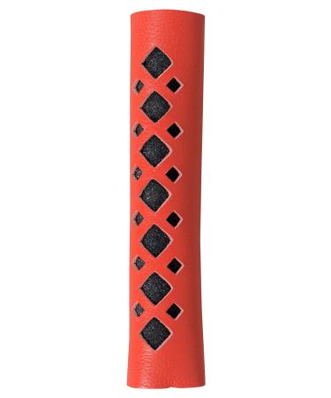 Urban Kevlar Long Genuine Leather Hair Tube With 5 Studded Hair Wrap Red