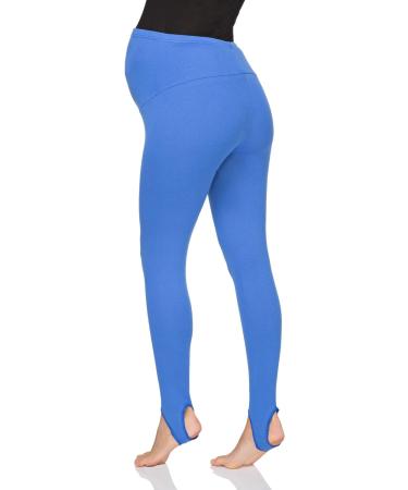 FUTURO FASHION Maternity Fleece Lined Leggings - Royal Blue | Over Bump Belly Support | High Waisted Pants for Pregnancy - Buy Online on GoSupps.com