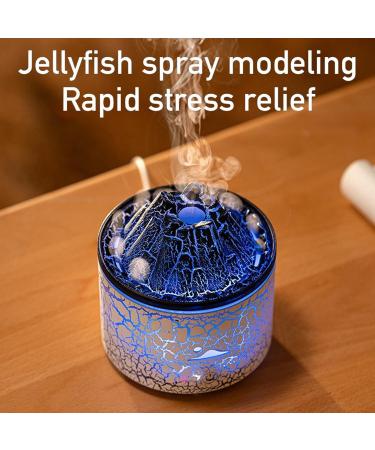 180ml Auto Shut Off Aromatherapy Diffuser & Humidifier - White Volcano Flame Essential Oil Diffuser for Bedroom - Buy Online on GoSupps.com