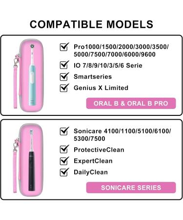 Do Yinsh Travel Case for Philips Sonicare & Pro Electric Toothbrushes - Portable Hard-Shell Bag (Pink) - Ideal for Pro 1000 1500 7000 7500 & Sonicare 4100 1100 6100 5300 - Buy Online on GoSupps.com