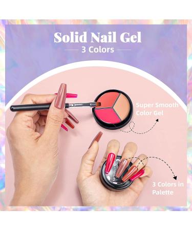 Morovan 3-in-1 Nail Tips and Glue Gel Kit with 240 Clear Coffin Nails - DIY Nail Extension Set with Mini Lamp - Buy Online on GoSupps.com