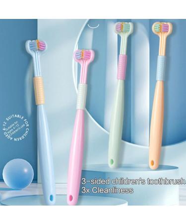 Three-Page Sensory Toothbrush for Children - Soft Bristles Travel-Friendly Full Gum Care (Blue) - Buy Online on GoSupps.com