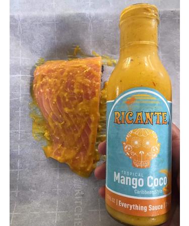 Ricante Tropical Mango Coco Caribbean Style Everything Sauce - 12oz Bottle | Keto, Gluten Friendly, Whole 30 Approved - Buy Online on GoSupps.com
