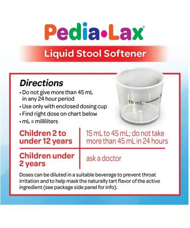 Pedia-Lax Liquid Stool Softener for Kids Ages 2-11 Berry Flavor 4 Fl Oz - Buy Online on GoSupps.com