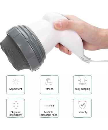 Handheld Cellulite Massager - Electric Full Body Fat Removal Device | 4 Massage Heads for Optimal Slimming | Portable Vibrating Body Slimming Solution for Belly Legs & Shoulders (EU) - Buy Online on GoSupps.com