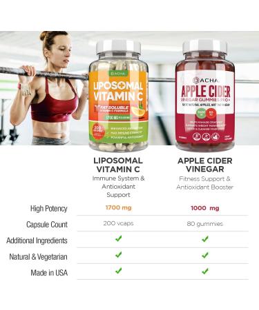 Ultimate Immune Boost Bundle - Liposomal Vitamin C & ACV Gummies for Detox and Weight Loss Support - Buy Online on GoSupps.com