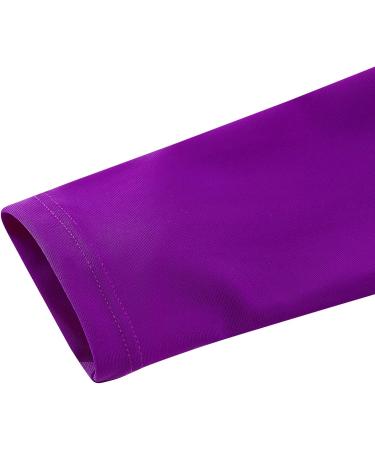 Girls Two Piece Long Sleeve Swimsuit Set UPF 50+ Protection | Purple Dinosaur Design | Ages 4-10 - Buy Online on GoSupps.com