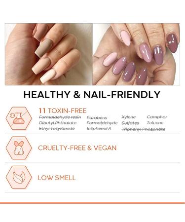 Modelones Gel Nail Polish Set - 7 Colors Nude Pink Brown Gray Kit | Salon-Quality Soak Off Polish with LED Lamp | Classic Modern Manicure Gift Kit - Buy Online on GoSupps.com