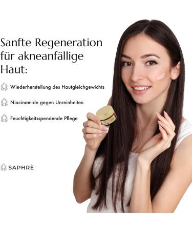 Saphr Acne gel with niacinamides light gel for the care of impure skin with aloe vera panthenol and vitamin C soothing and moisturizing 30 ml vegan - Buy Online on GoSupps.com